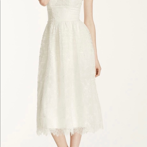 Beautiful Tea Length Melissa Sweet Wedding Dress - Picture 3 of 11